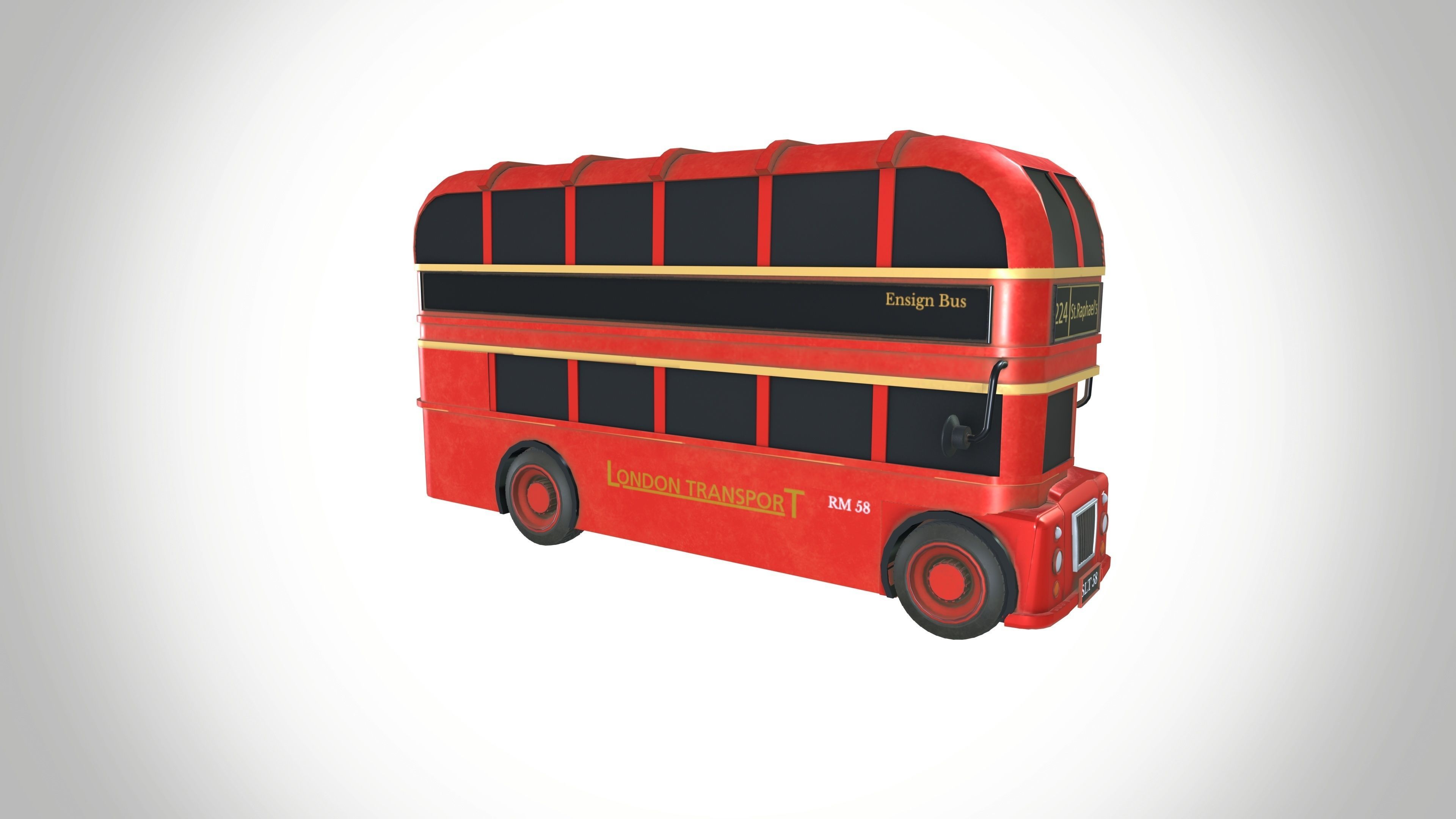 Double Decker Bus  3D model_2