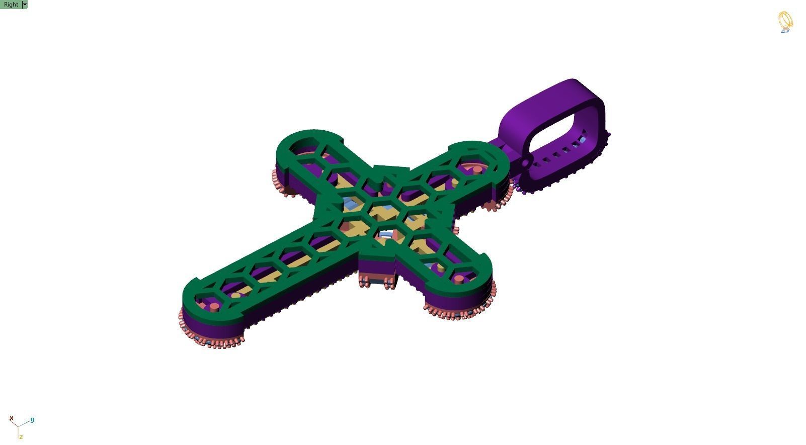 Custom Cross Diamond Pendant - Crucifixion Cross Necklace 3D print model_10