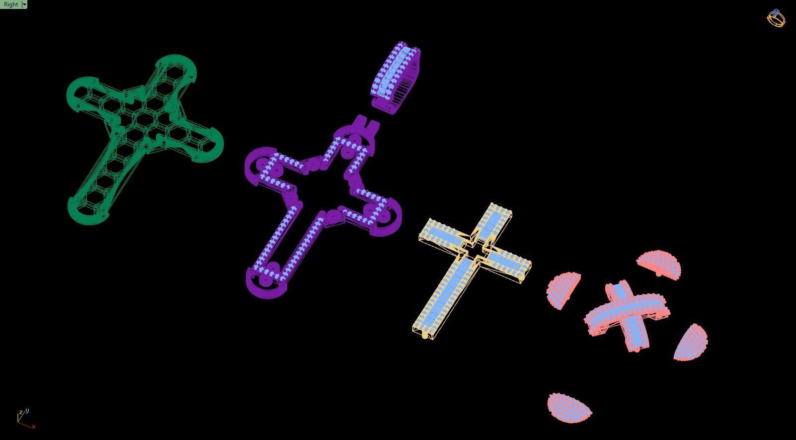 Custom Cross Diamond Pendant - Crucifixion Cross Necklace 3D print model_19