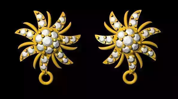 Studs Earrings 3dm and stl file