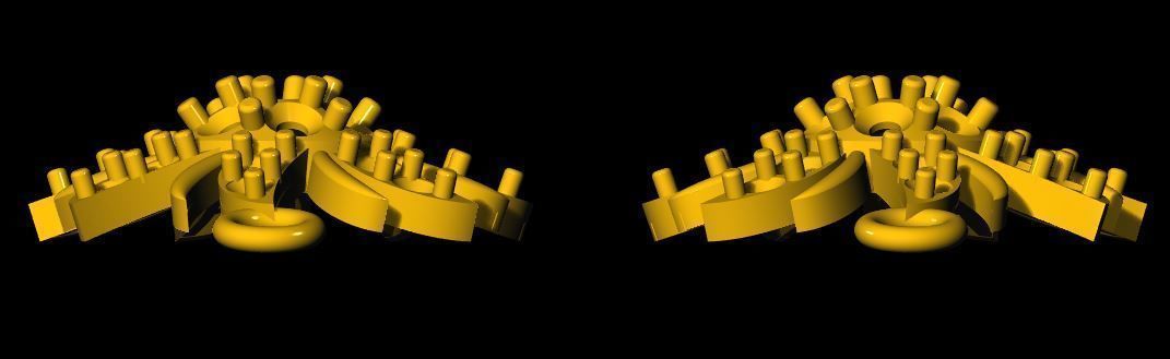 Studs Earrings 3dm and stl file 3D print model_6