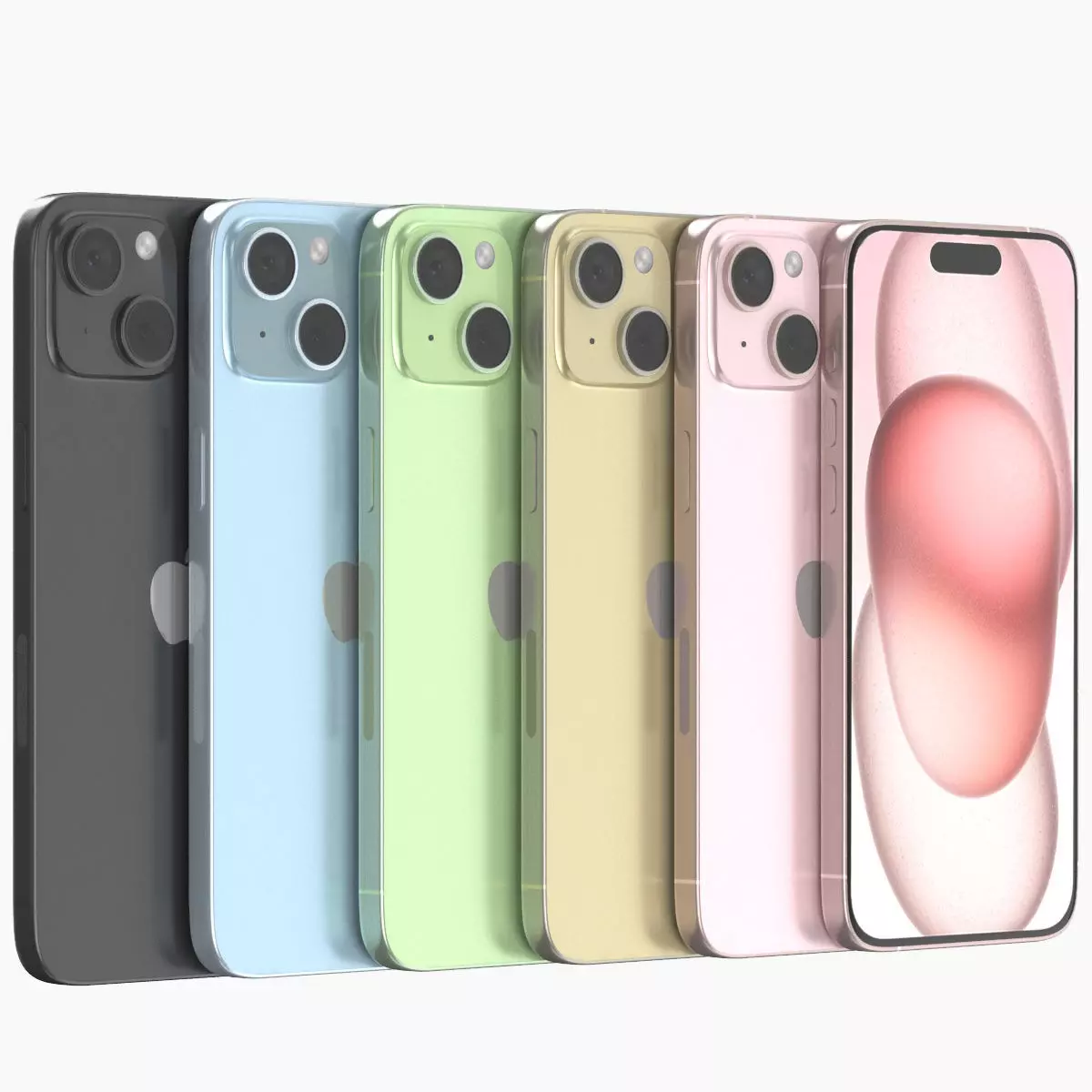 Apple iPhone 15 Plus All colors 3D model_0