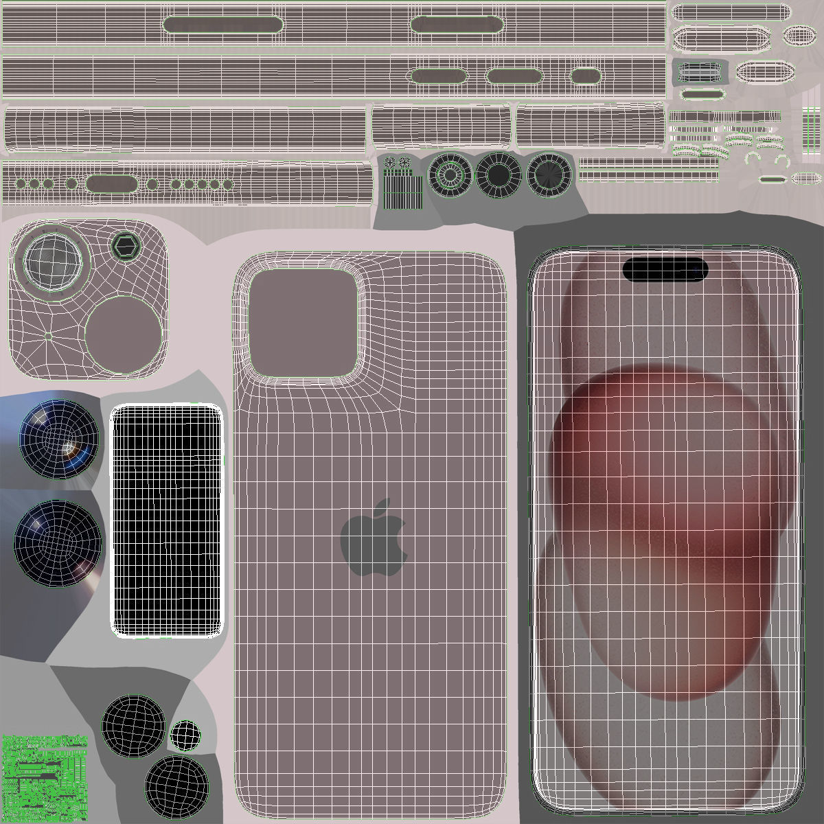 Apple iPhone 15 Plus All colors 3D model_35