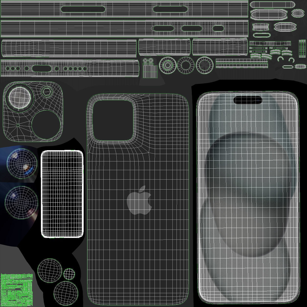 Apple iPhone 15 Plus All colors 3D model_7