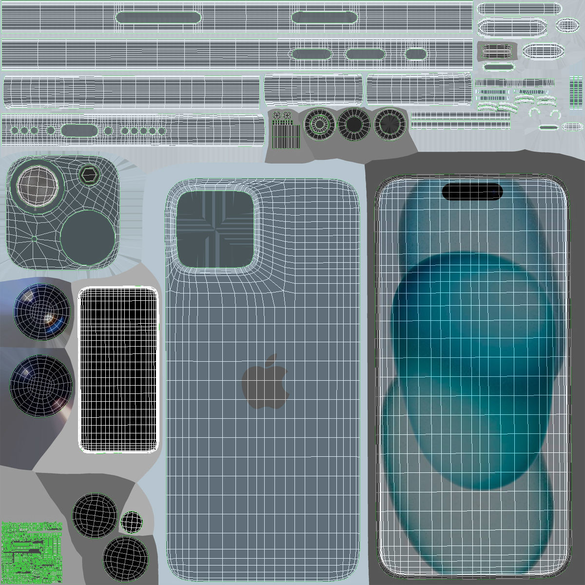 Apple iPhone 15 Plus All colors 3D model_14