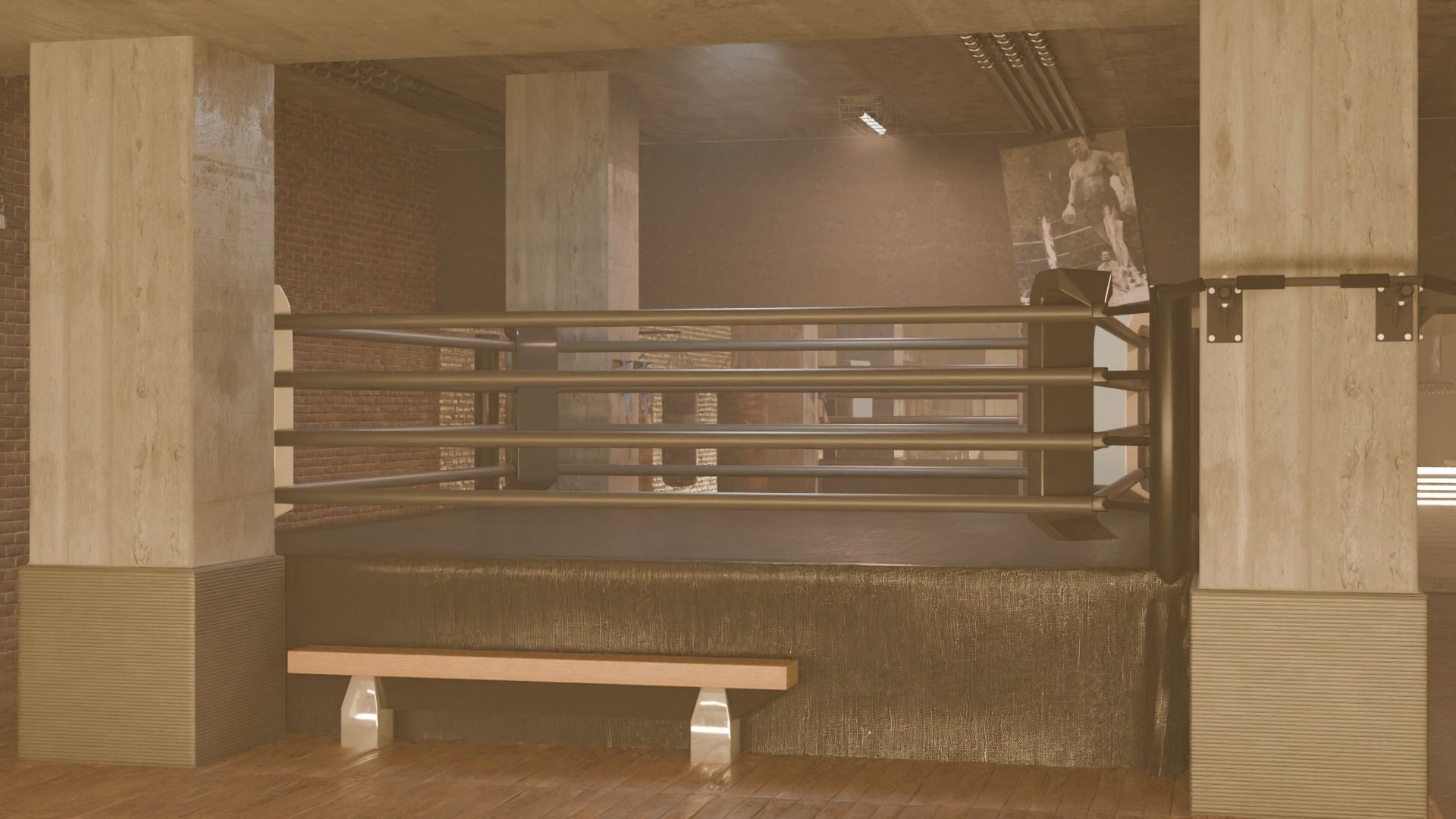 Boxing club 3D model_4
