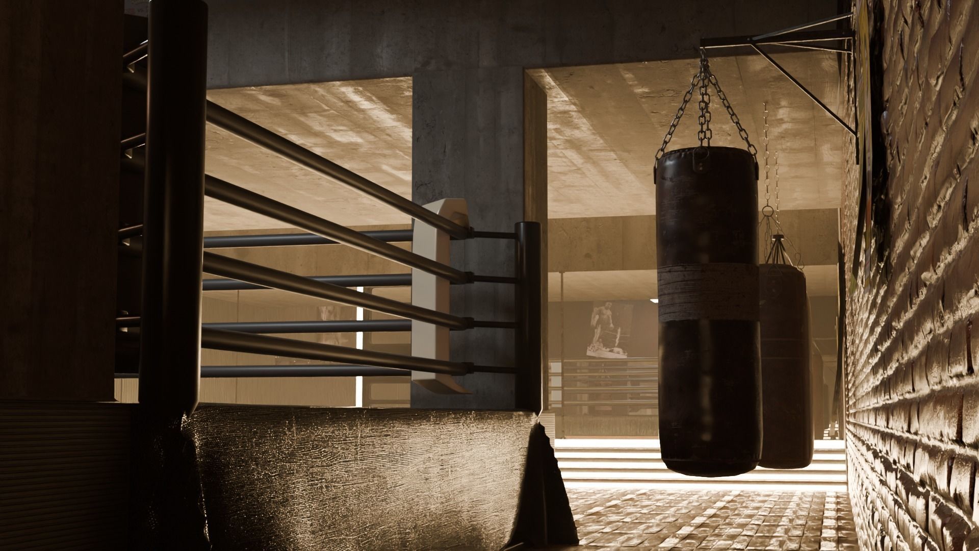 Boxing club 3D model_2