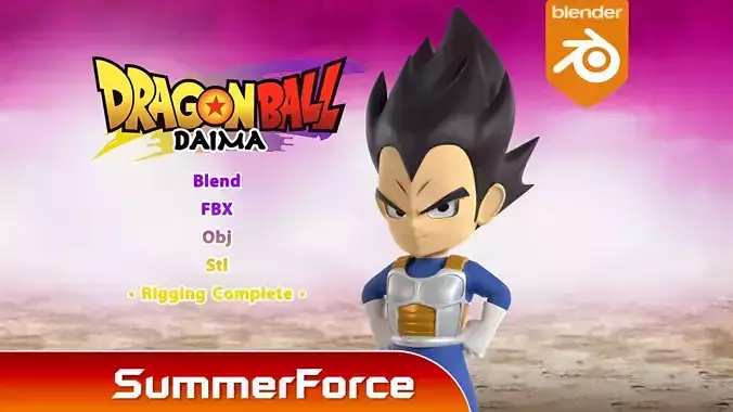 Vegeta Mini - Dragonball Daima 3D model Vegeta Mini - Dragonball Daima 3D model