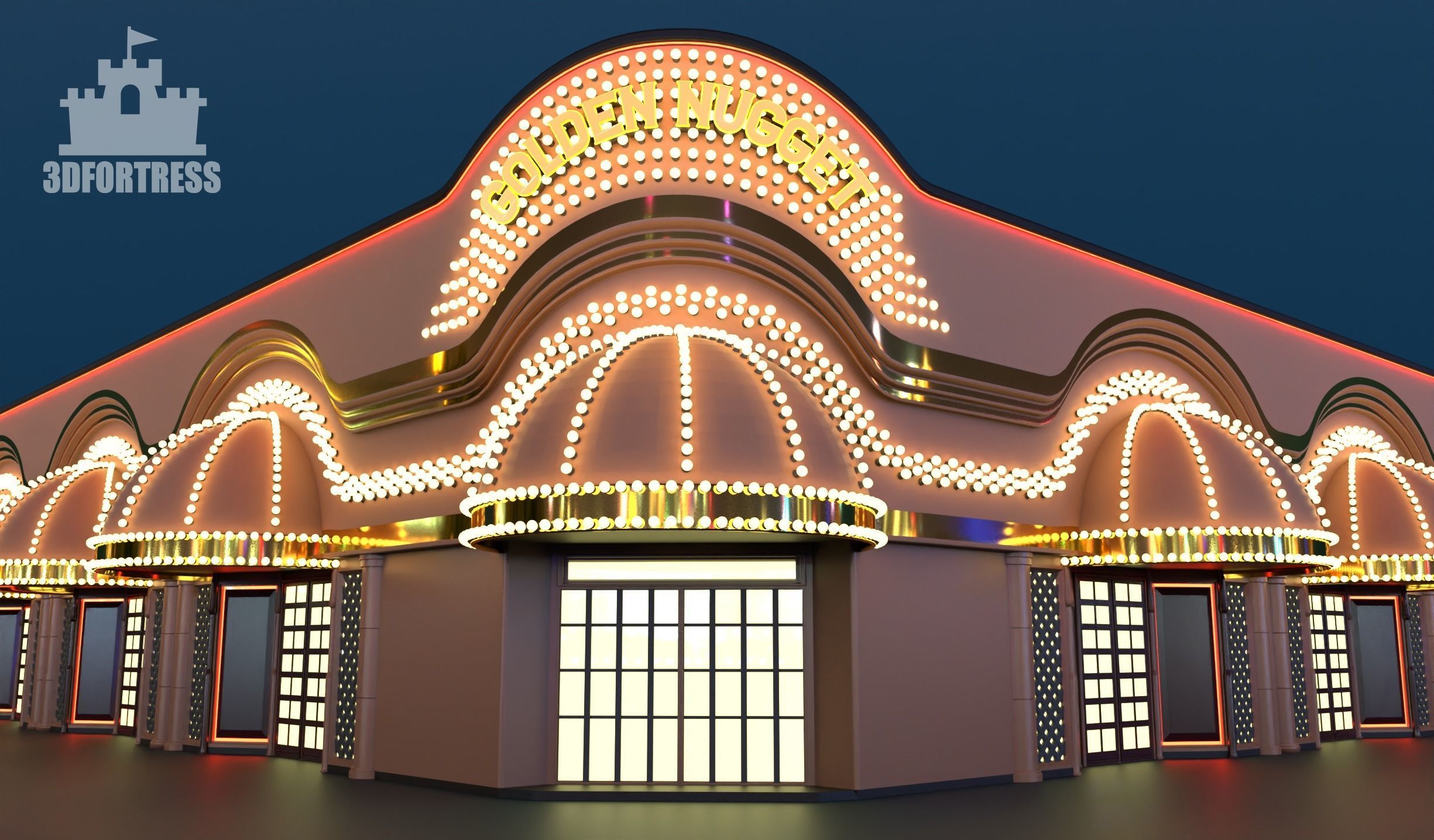 Casino-Golden 3D print model_2
