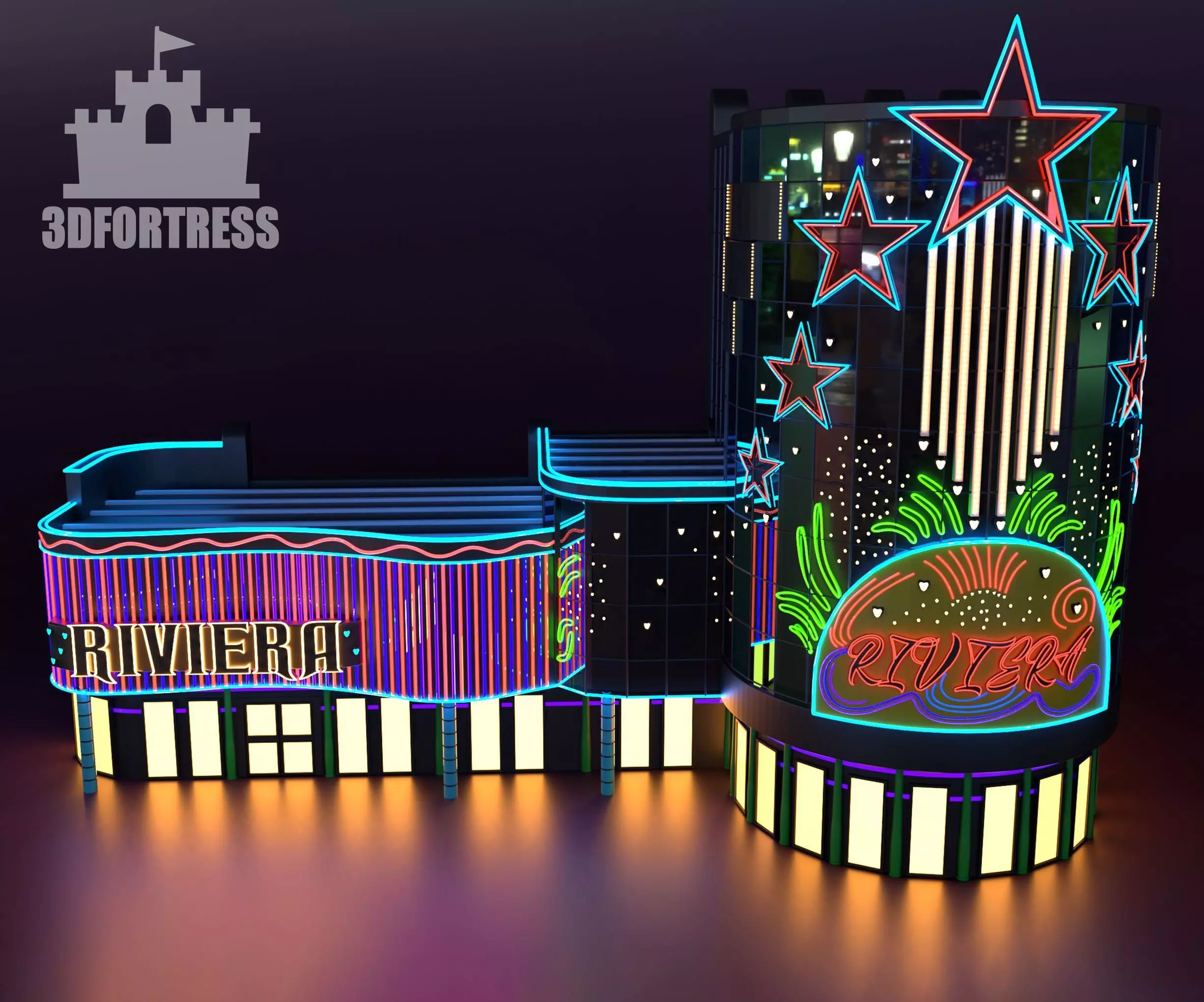 Casino Riviera 3D print model_0