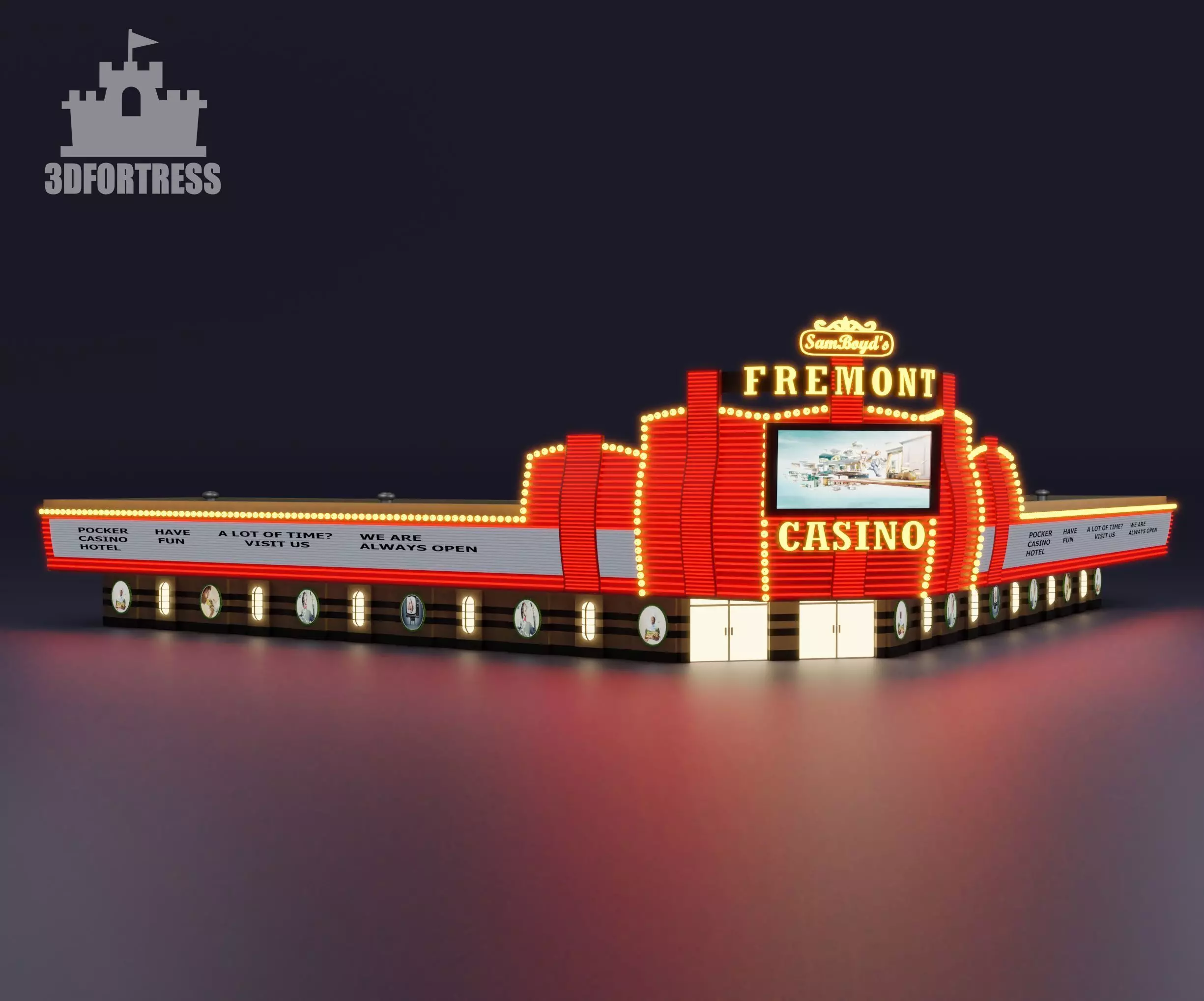 Casino Fremont 3D print model_0