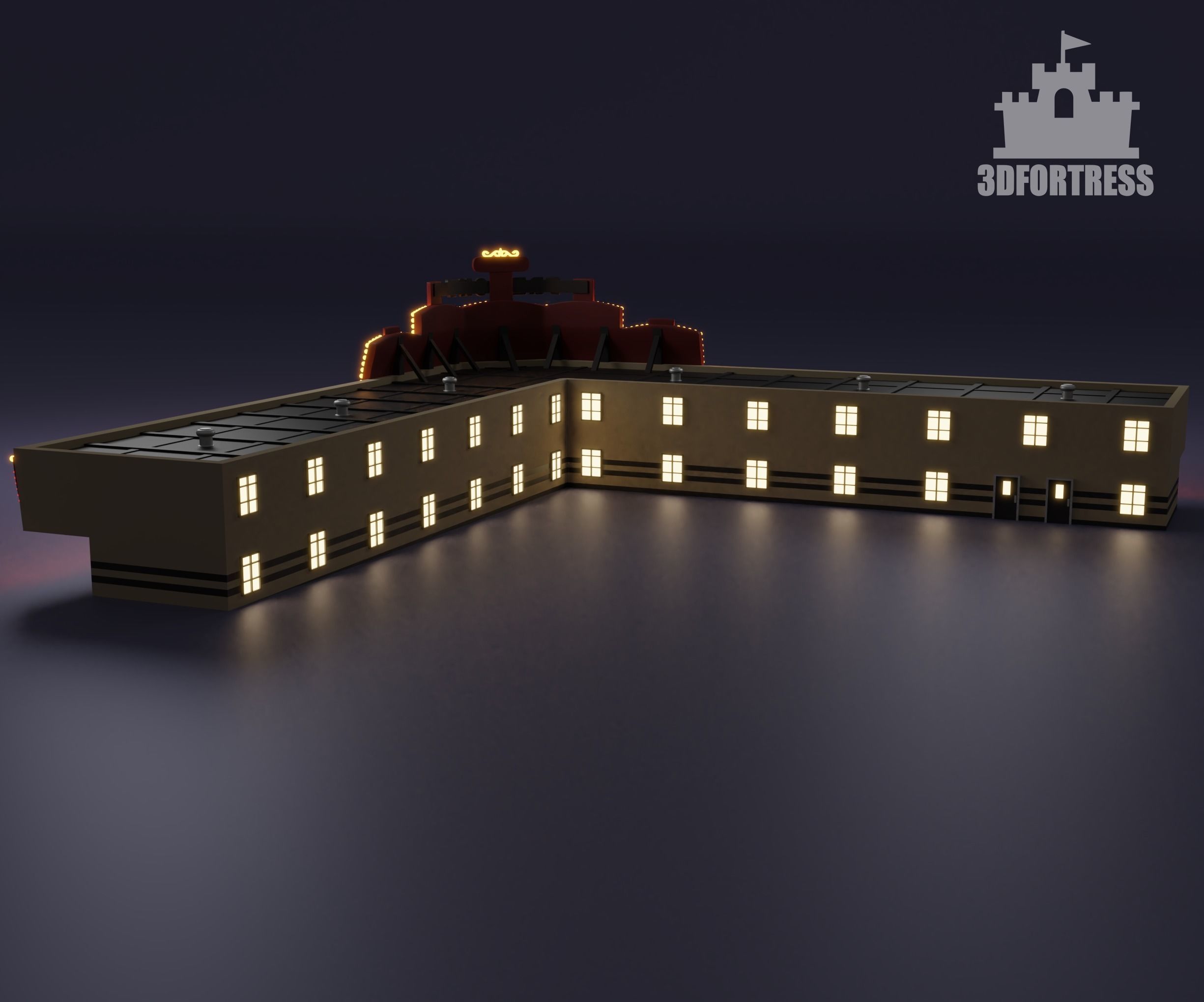 Casino Fremont 3D print model_2