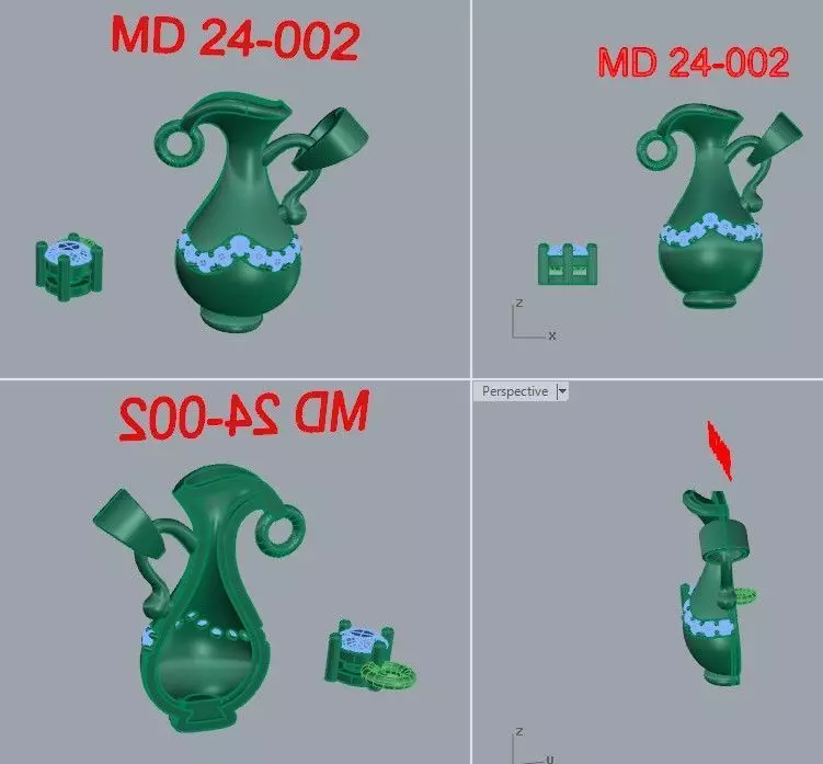 Vase-shaped pendant Free 3D print model_0