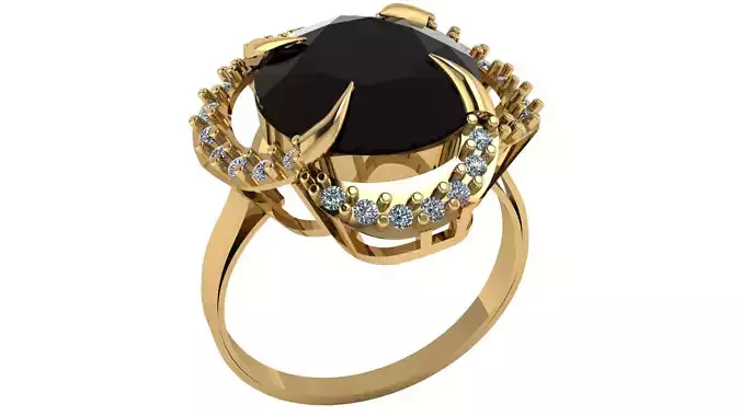 Stylish Wedding Diamond Ring 3d Printable Model