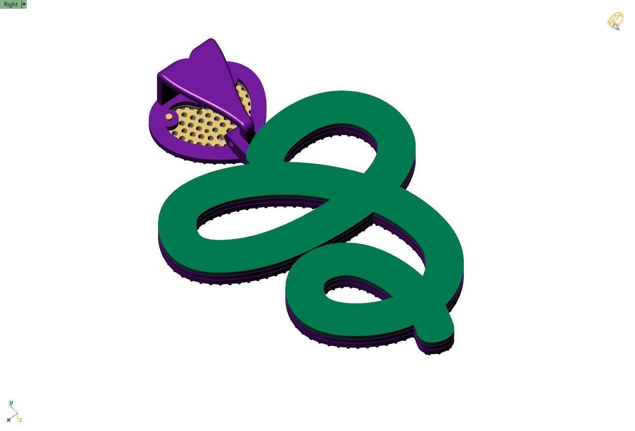 Custom Cursive Initial C Letter Diamond Pendant A to Z Alphabet 3D print model_10