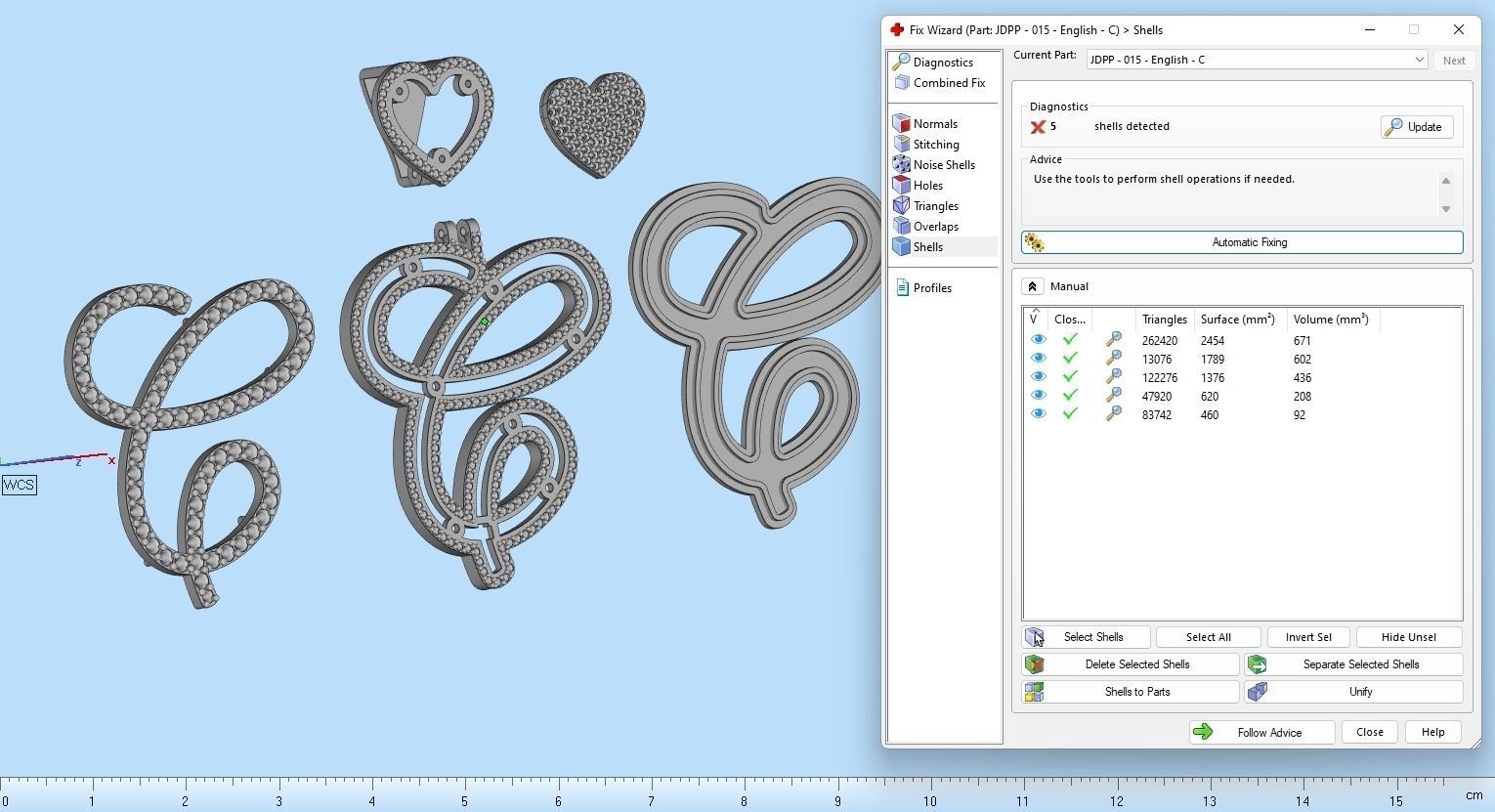 Custom Cursive Initial C Letter Diamond Pendant A to Z Alphabet 3D print model_18