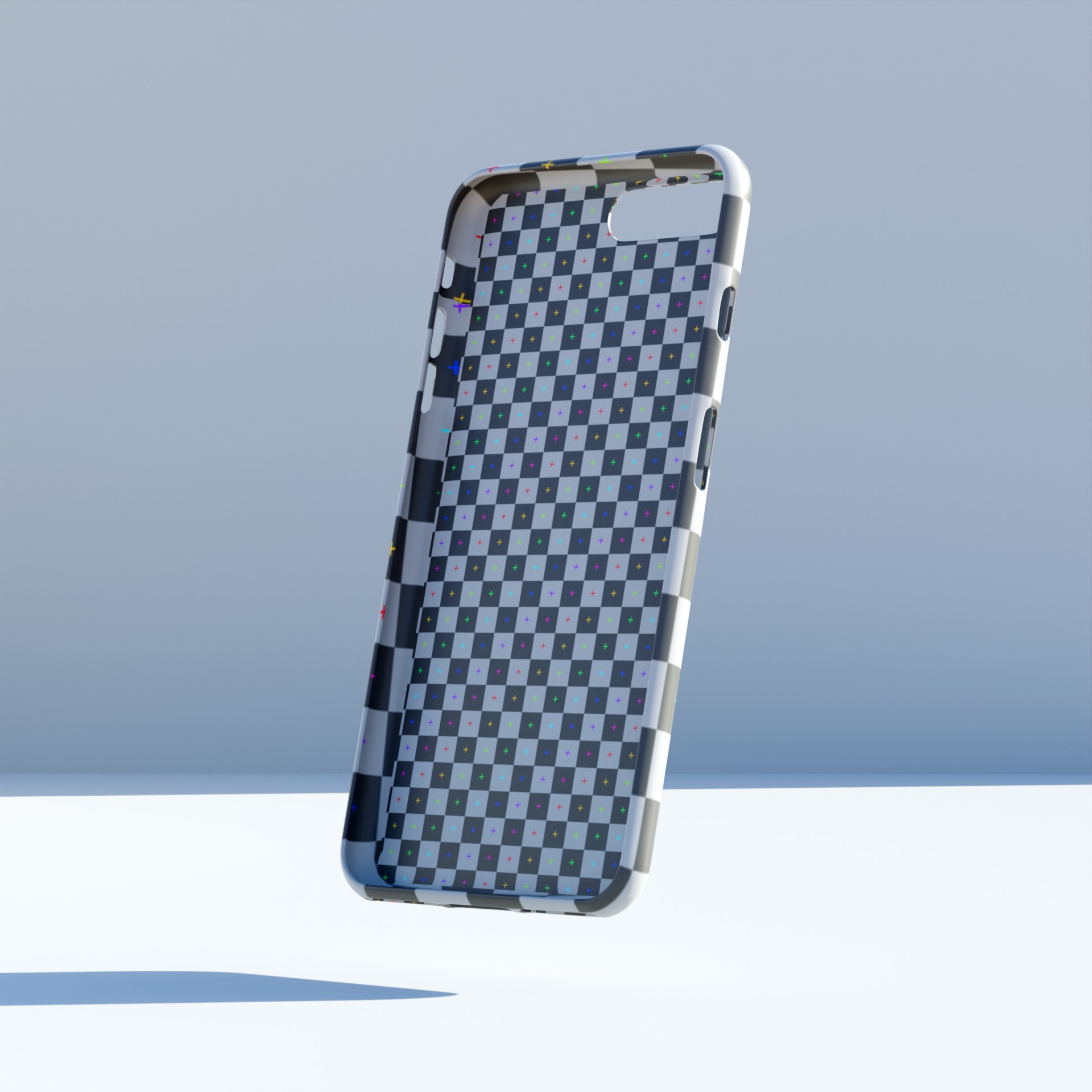 iPhone 8 plus 3D Mesh - all-quad and UV Unwrapped Low-poly 3D model_4
