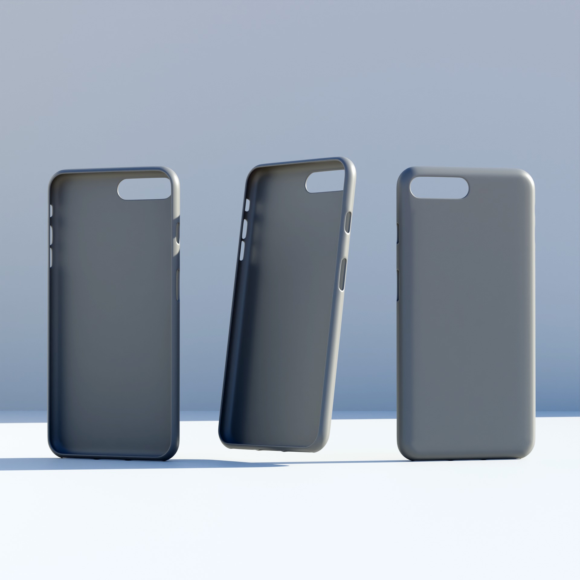 iPhone 8 plus 3D Mesh - all-quad and UV Unwrapped Low-poly 3D model_2