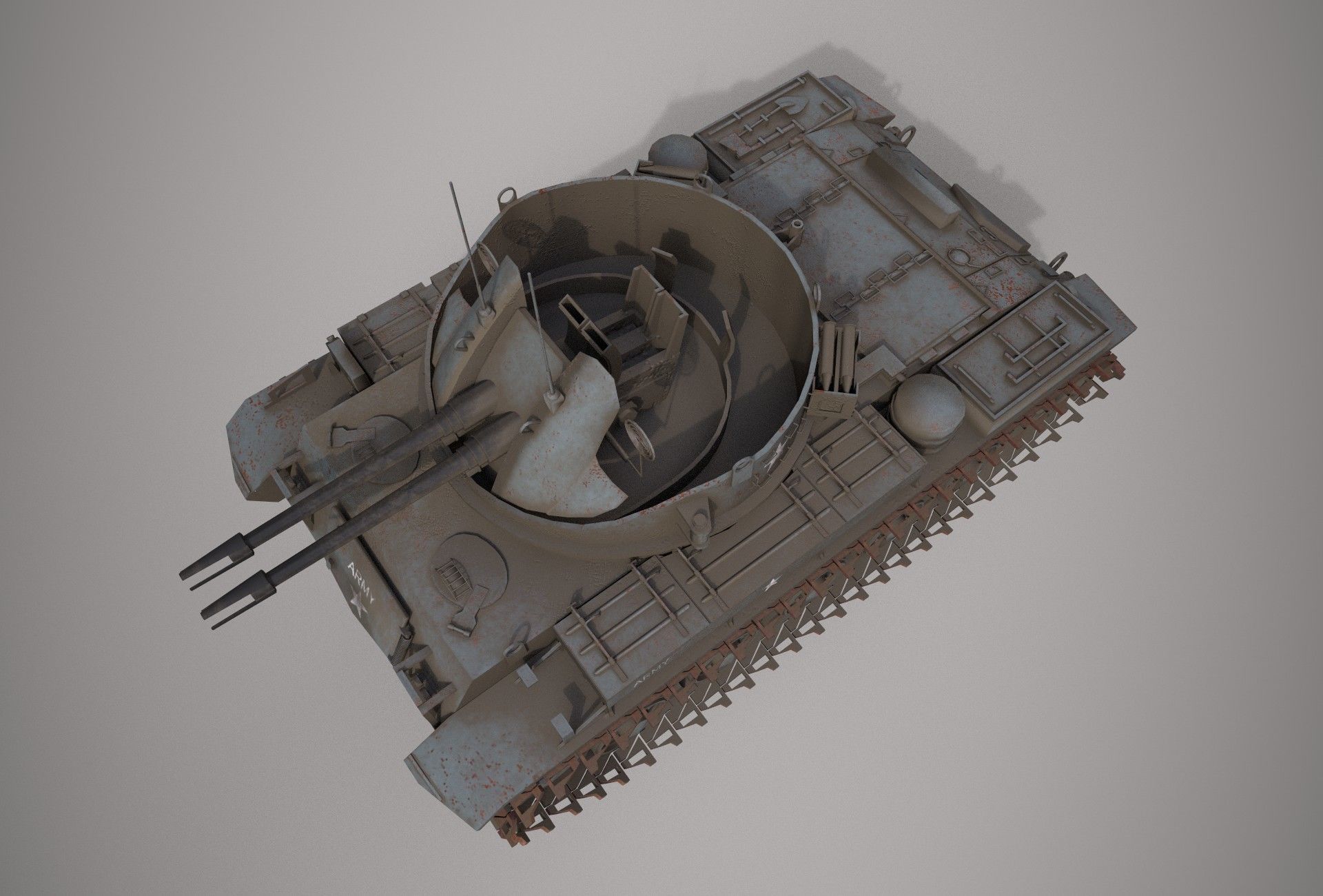 Army Tank 3D model_2