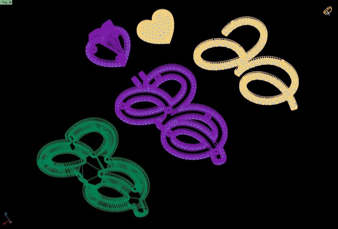 Custom Cursive Initial E Letter Diamond Pendant A to Z Alphabet 3D print model_17