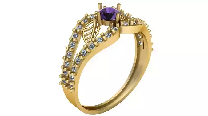 Women Fashion diamond Ring 3d Printable Model