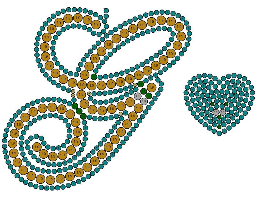 Custom Cursive Initial G Letter Diamond Pendant A to Z Alphabet 3D print model_19