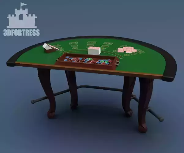 blackjack table 3D print model