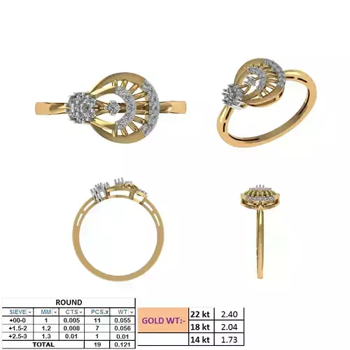 Light Weight Diamond Ring