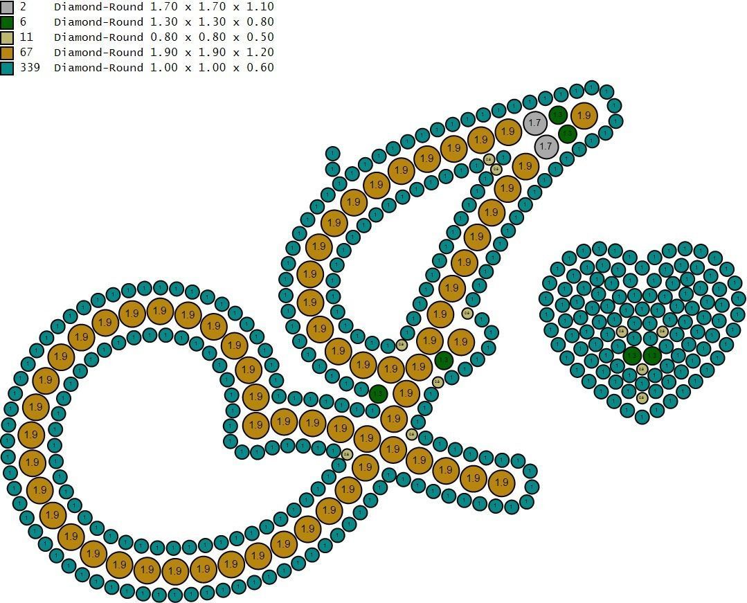 Custom Cursive Initial J Letter Diamond Pendant A to Z Alphabet 3D print model_19