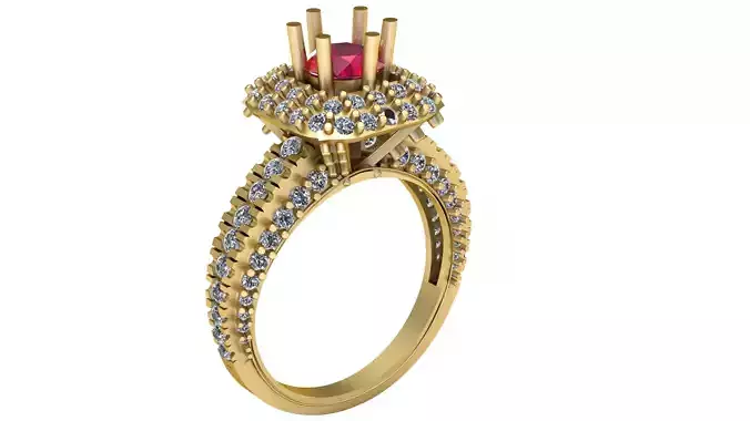 Luxury Engagement Ring 3d Printable Model