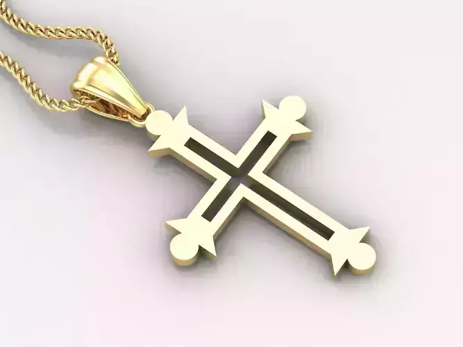 High Cross Pendant Light Gold 18K 4CP033