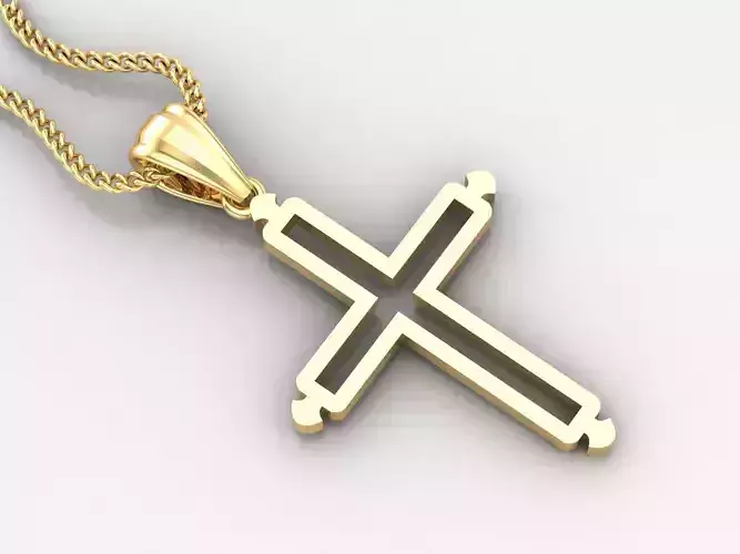 High Cross Pendant Light Gold 18K 4CP027