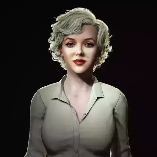 Marilyn Monroe Character  Low-poly 3D model