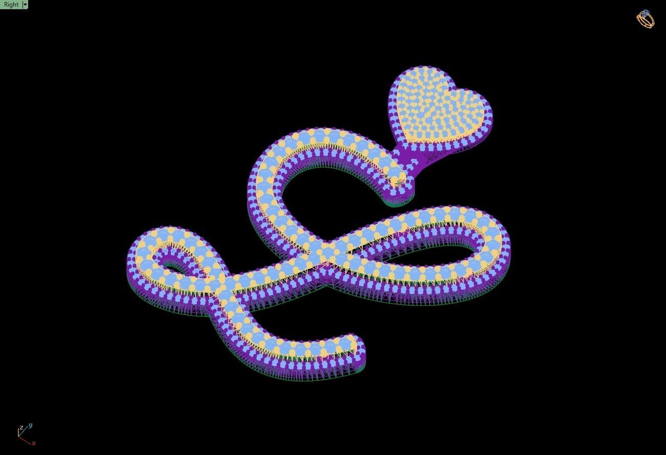 Custom Cursive Initial L Letter Diamond Pendant A to Z Alphabet 3D print model_15