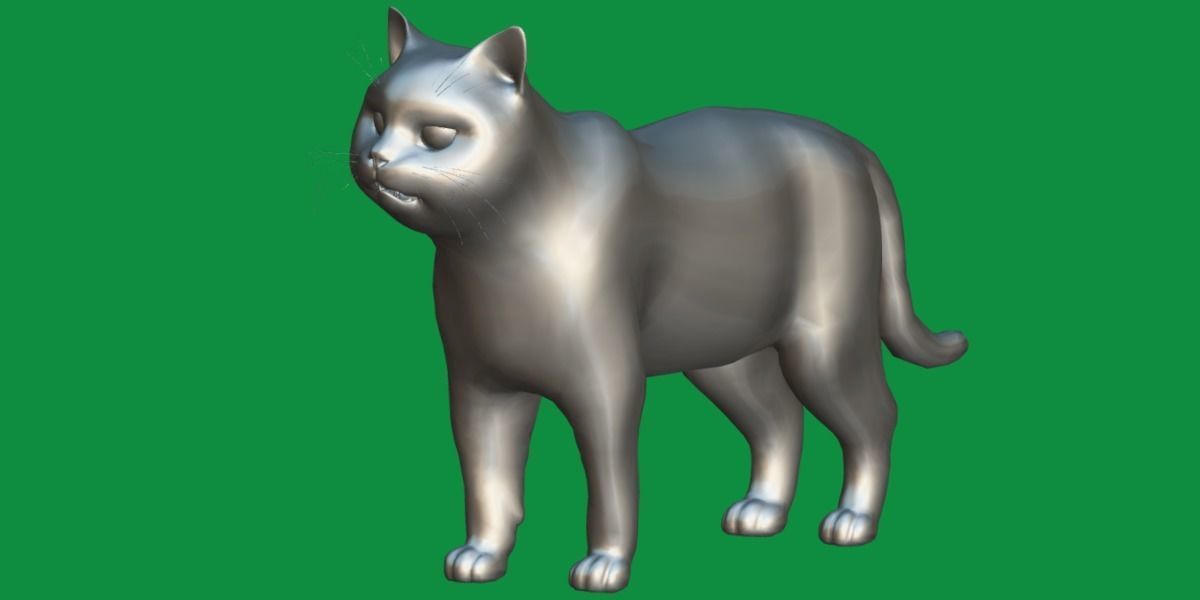 Scottish Straight Cat Low-poly 3D model_8
