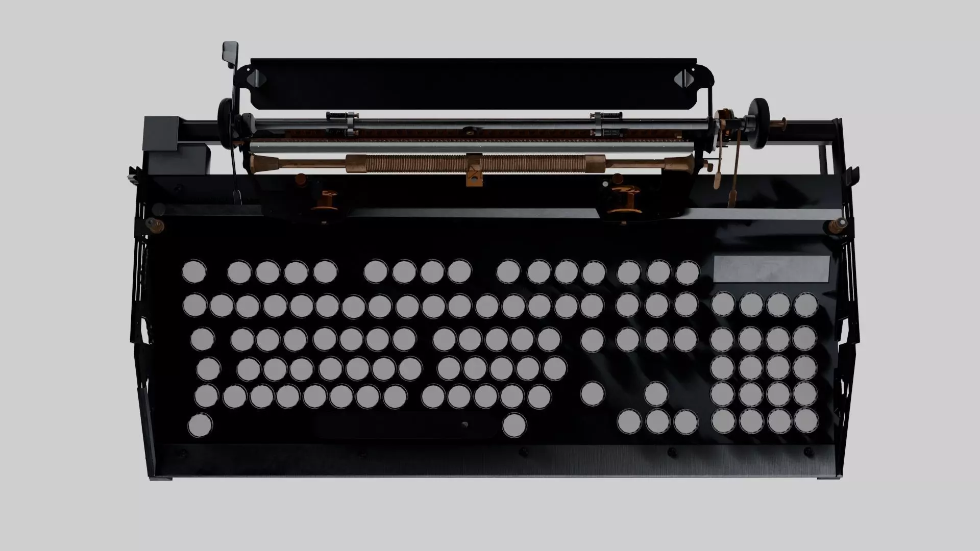 Retro Typewriter Model 3D model_0