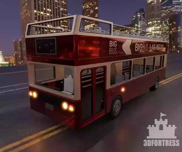 Double-decker bus 3D print model