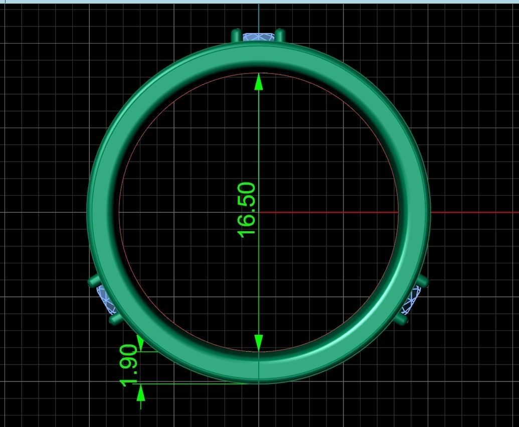 leaf pattern Wedding Ring 1287 3D print model_10