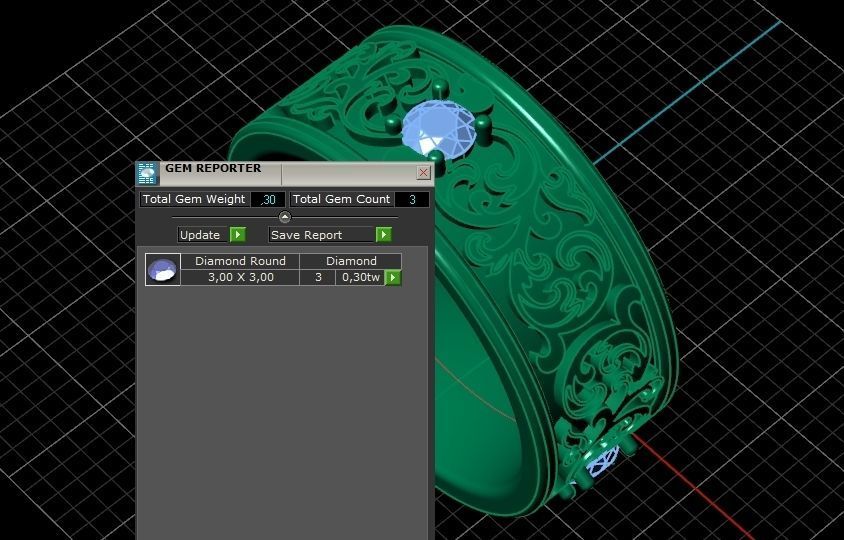 leaf pattern Wedding Ring 1287 3D print model_5