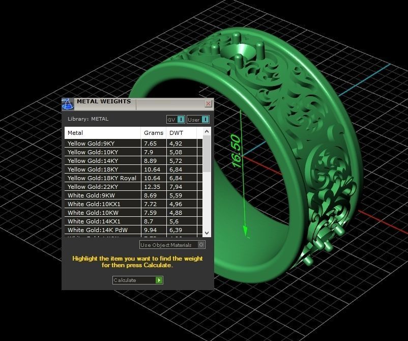 leaf pattern Wedding Ring 1287 3D print model_6