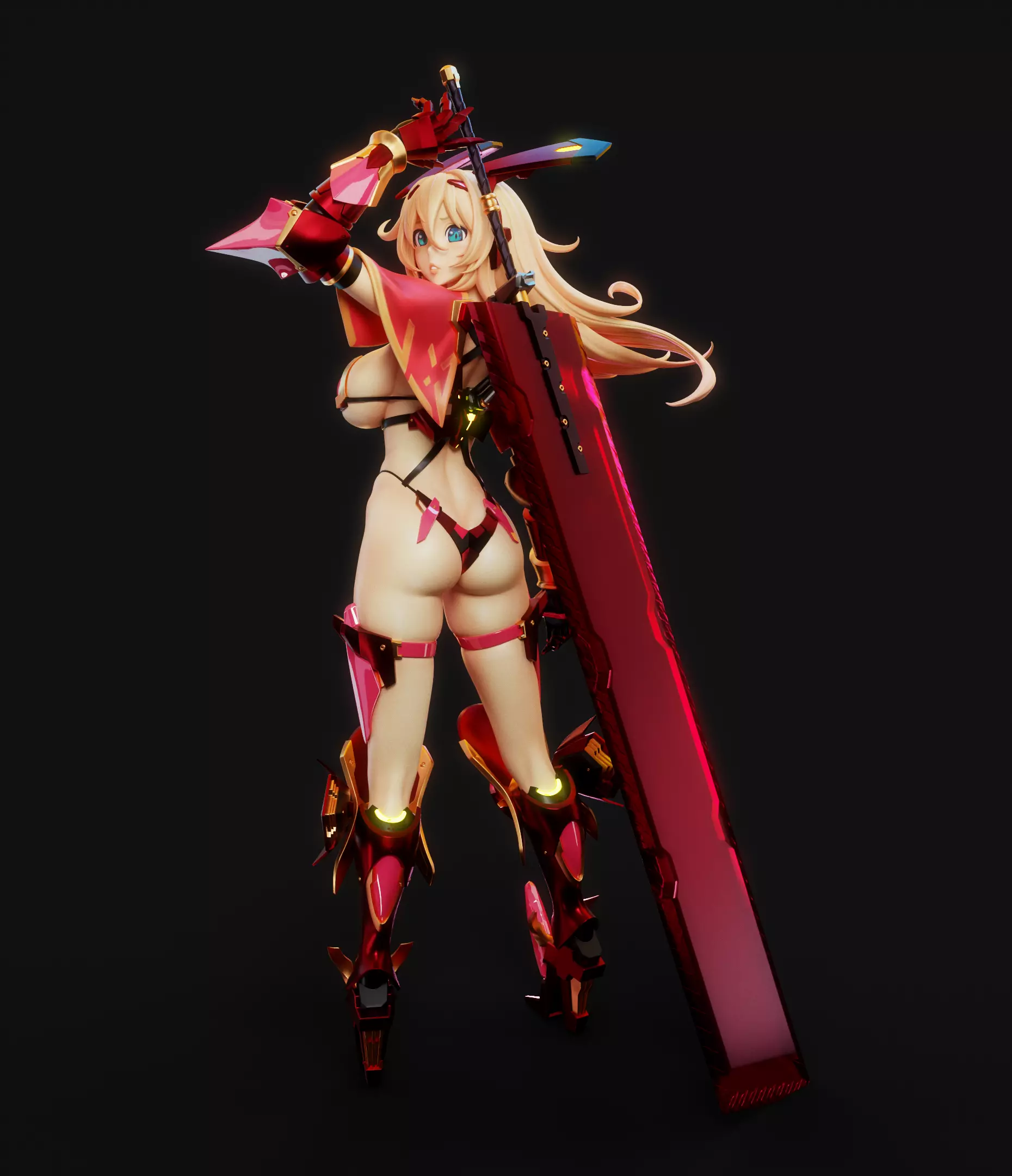 Mecha bunny 1 anime figurine 3D print model_0