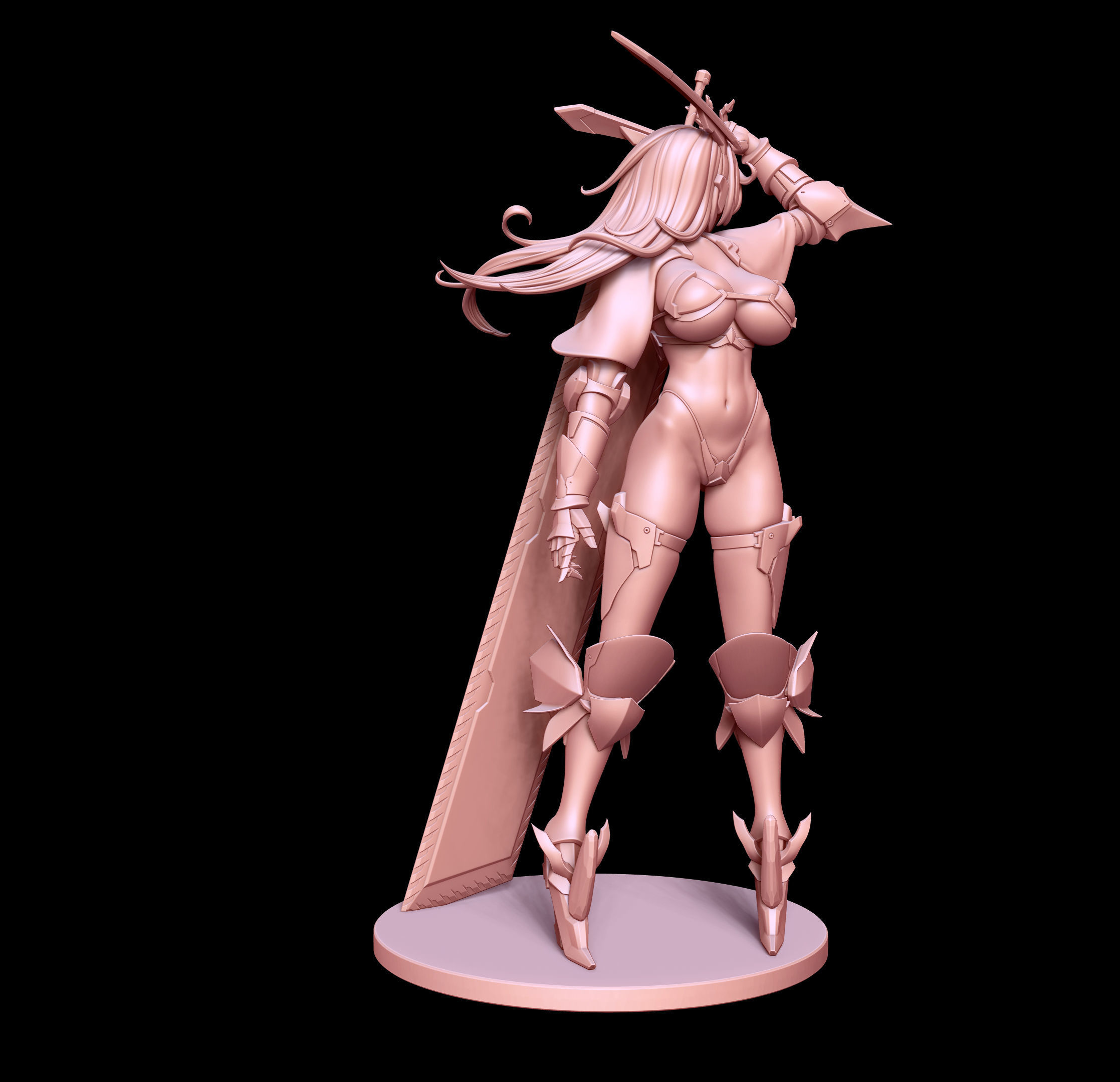 Mecha bunny 1 anime figurine 3D print model_5