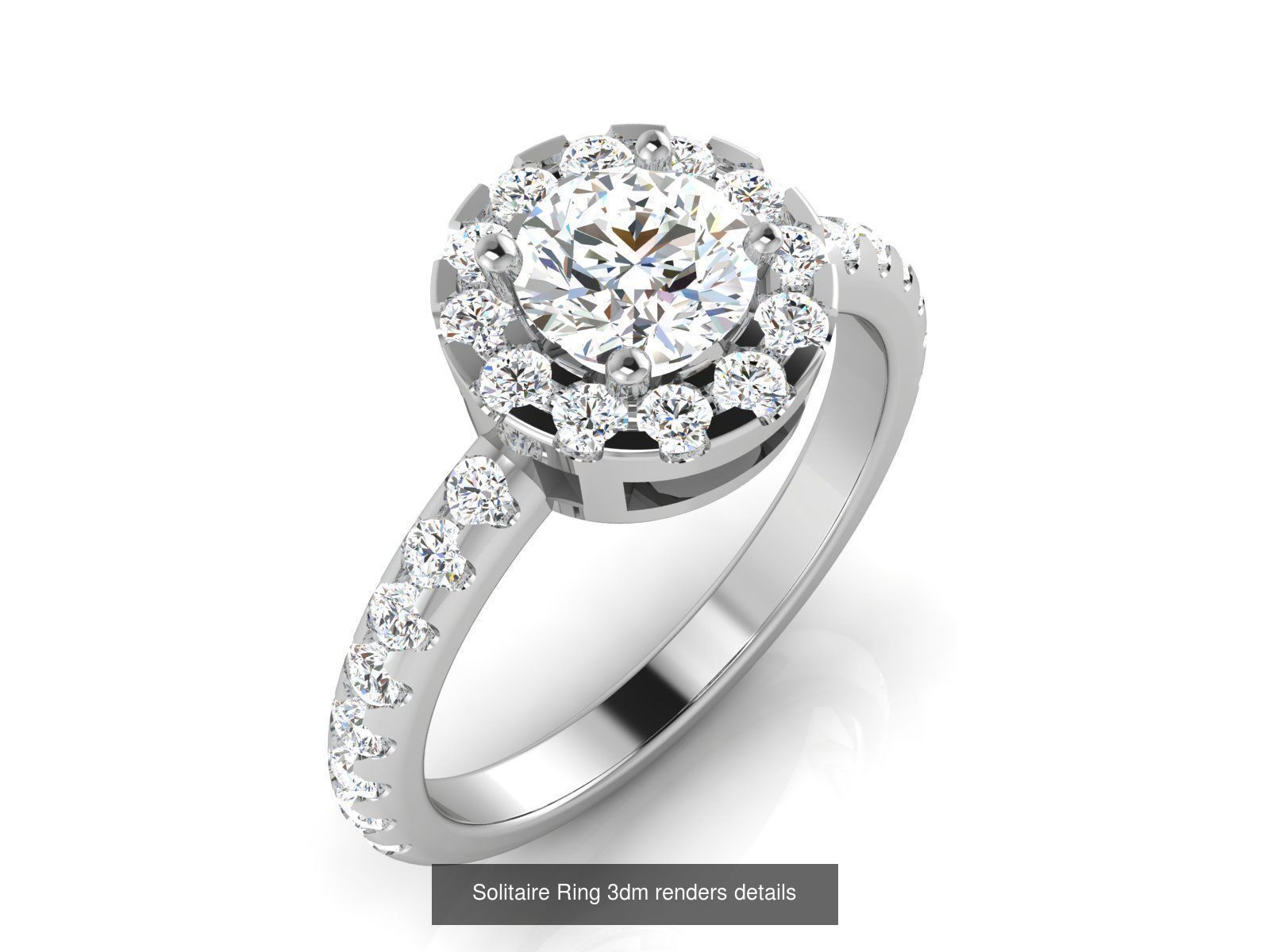 73 Solitaire Ring 3dm renders details  3D Model Collection_65