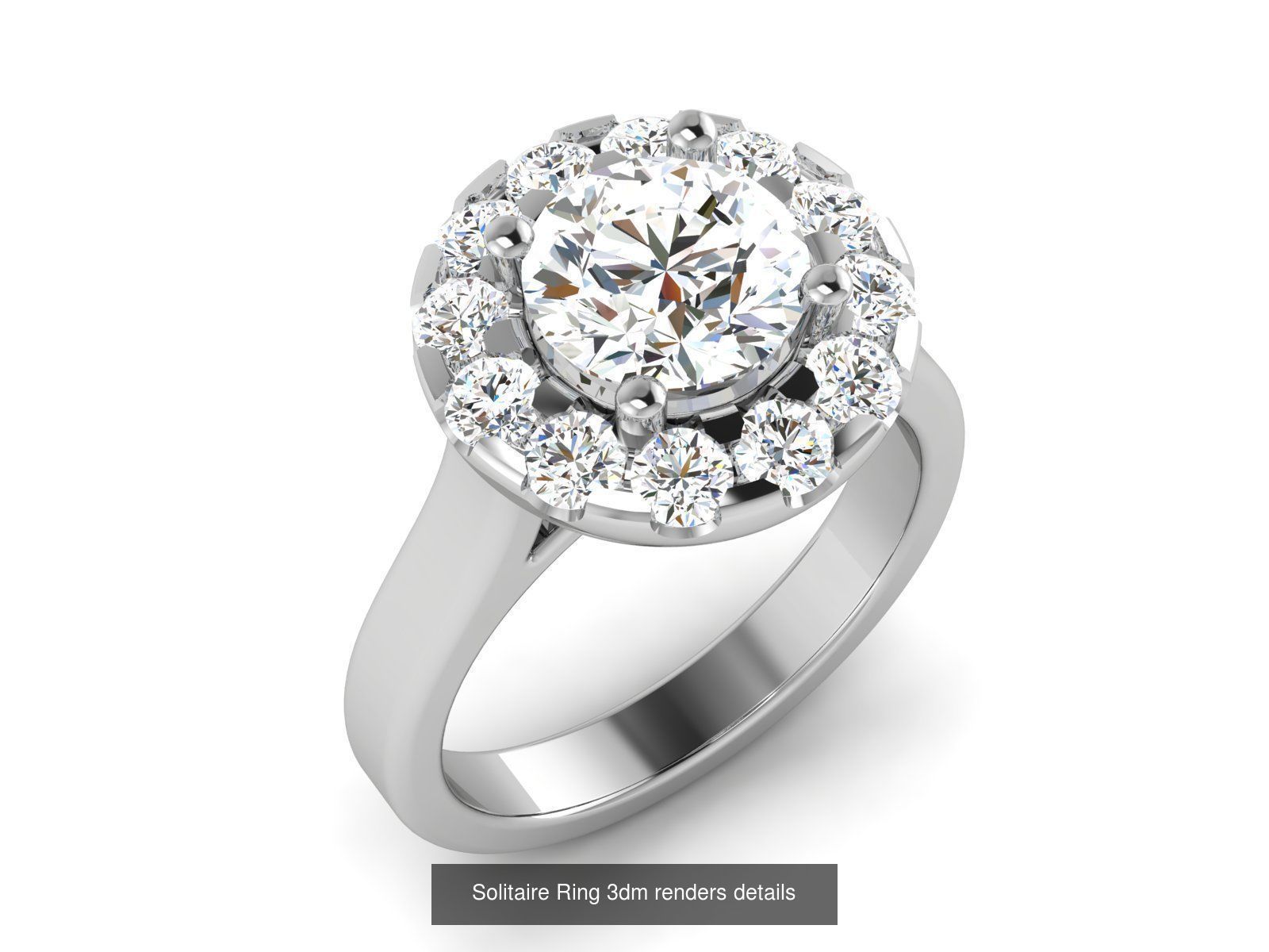 73 Solitaire Ring 3dm renders details  3D Model Collection_57