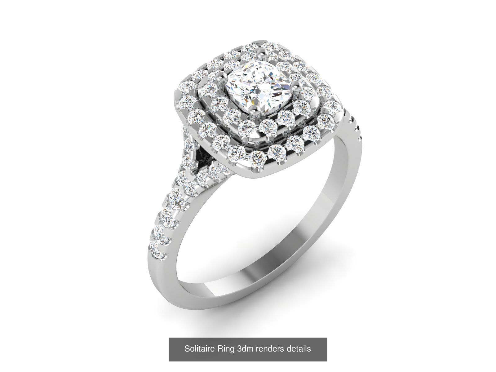 73 Solitaire Ring 3dm renders details  3D Model Collection_9