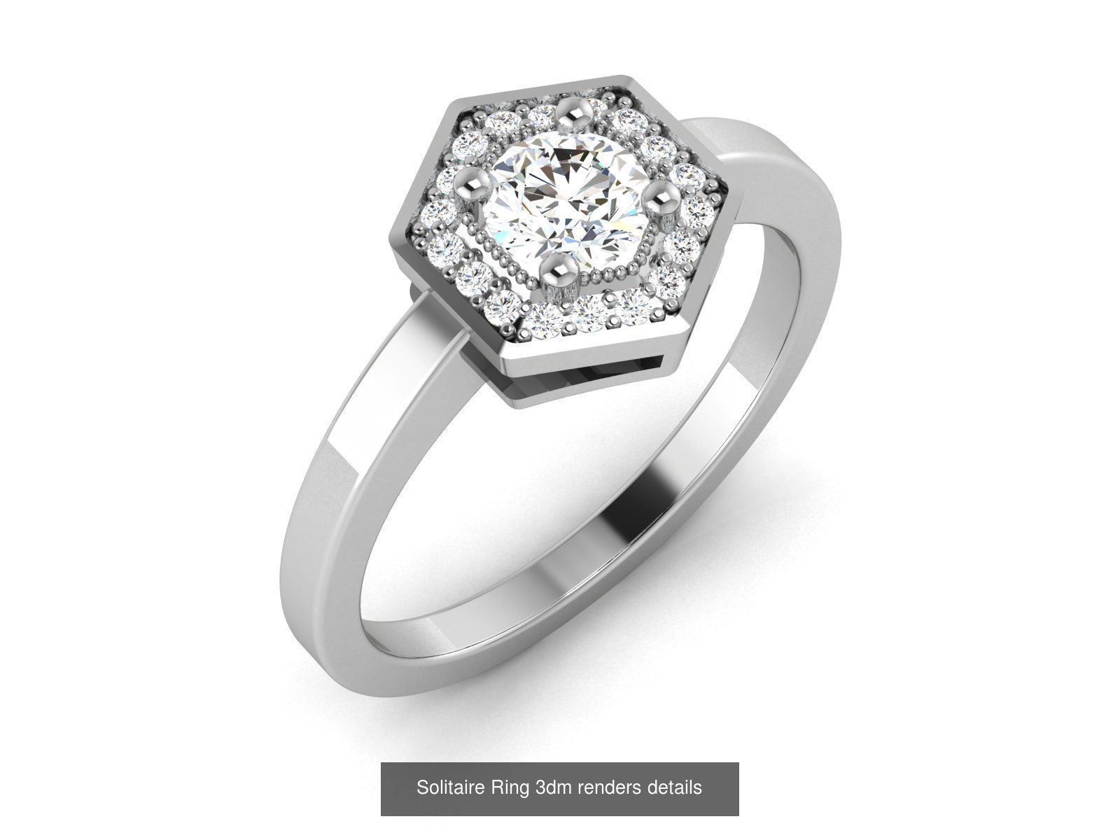 73 Solitaire Ring 3dm renders details  3D Model Collection_50