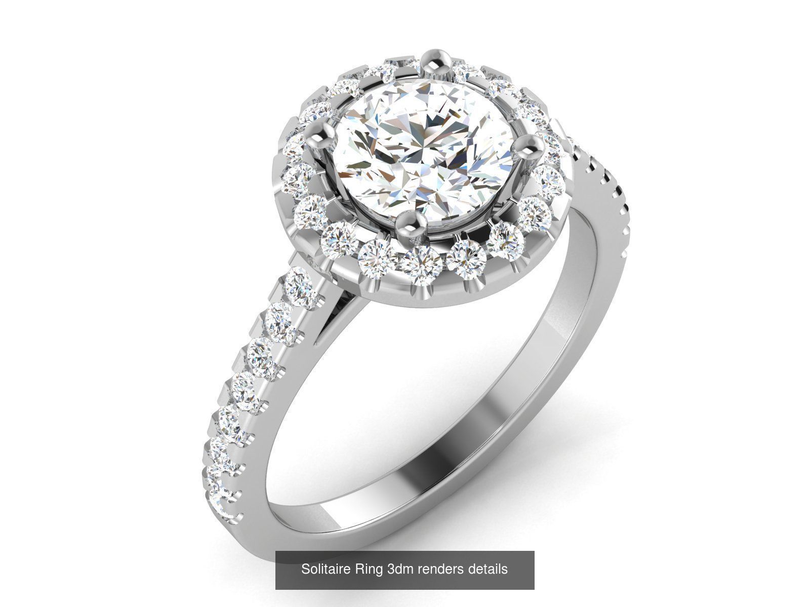 73 Solitaire Ring 3dm renders details  3D Model Collection_51
