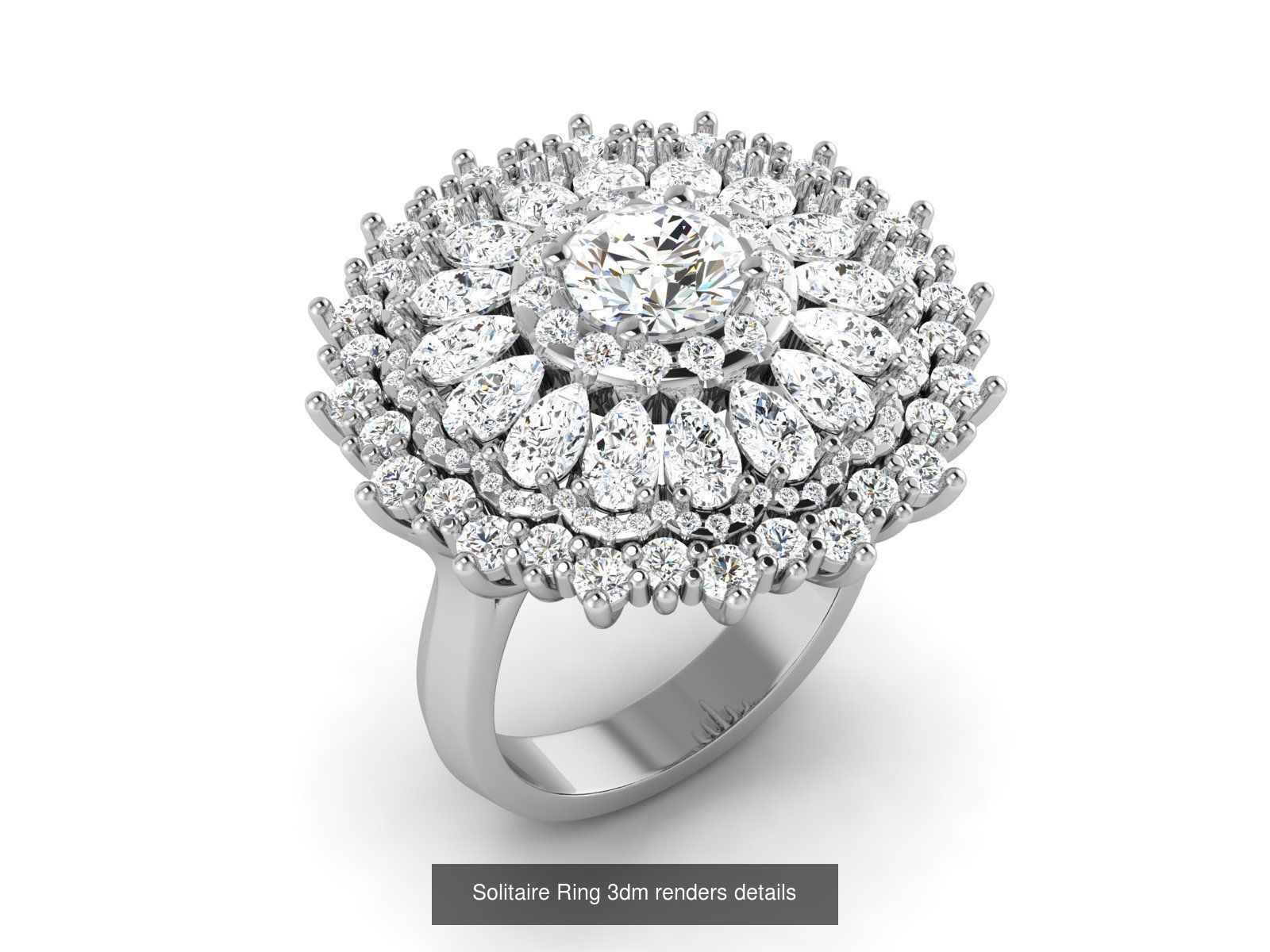 73 Solitaire Ring 3dm renders details  3D Model Collection_54