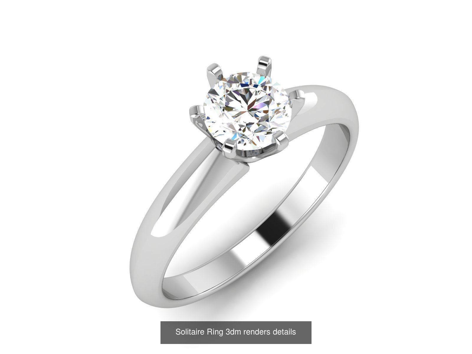 73 Solitaire Ring 3dm renders details  3D Model Collection_58