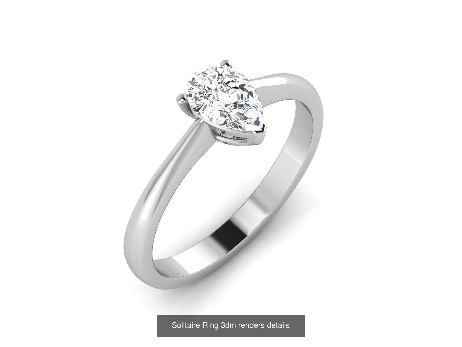 73 Solitaire Ring 3dm renders details  3D Model Collection_24